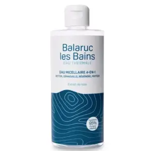 Eau Micellaire 4-en-1 Balaruc-les-Bains : le secret d'une peau pure, régénérée et protégée, en un seul geste.