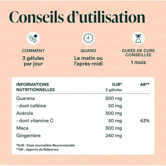 Conseil d'utilisation pour la Formule boost bio