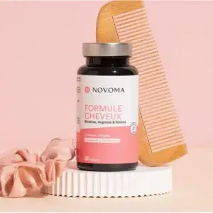 Formule Cheveux Novoma : le secret d'une chevelure dense et éclatante, naturellement.