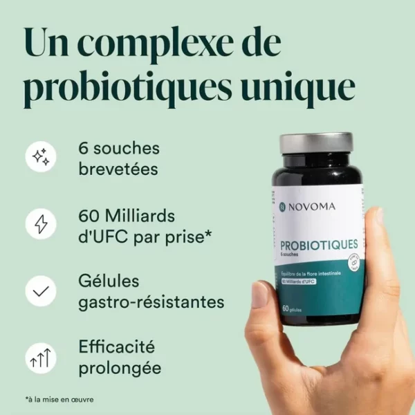 Probiotiques unique de chez novoma