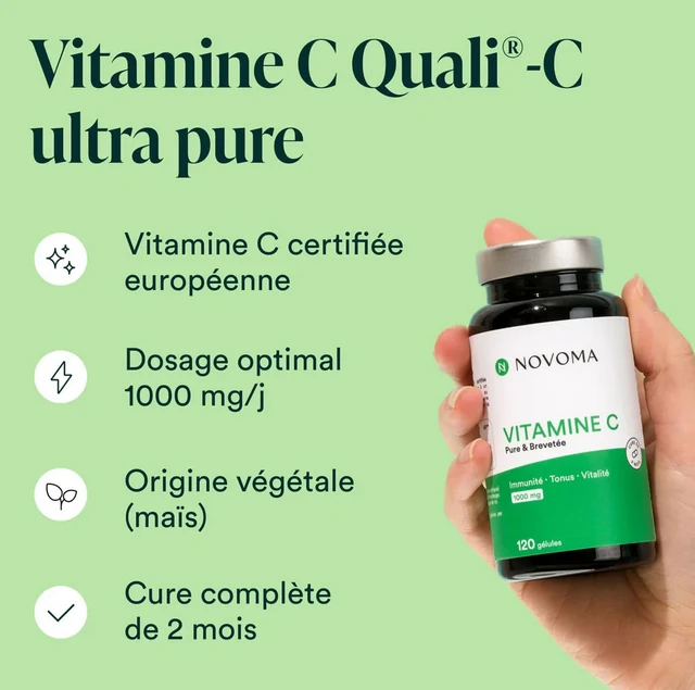 Complément alimentaire Vitamine C, sans OGM ni allergènes