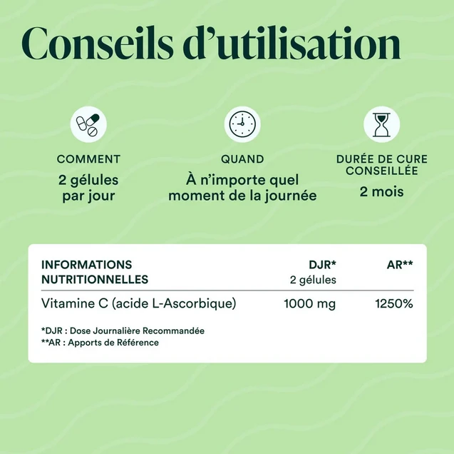 Conseils d'utilisation de la vitamine C Quali-C
