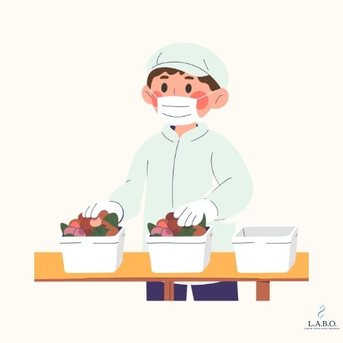 Une matrice alimentaire détruite
